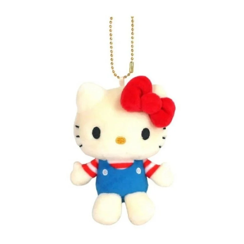 [Self-operated] Sanrio 50th Anniversary Series Hello Kitty Retro Overall Style Doll Charm (1 piece) Car Hanger, Bag Charm, Keychain