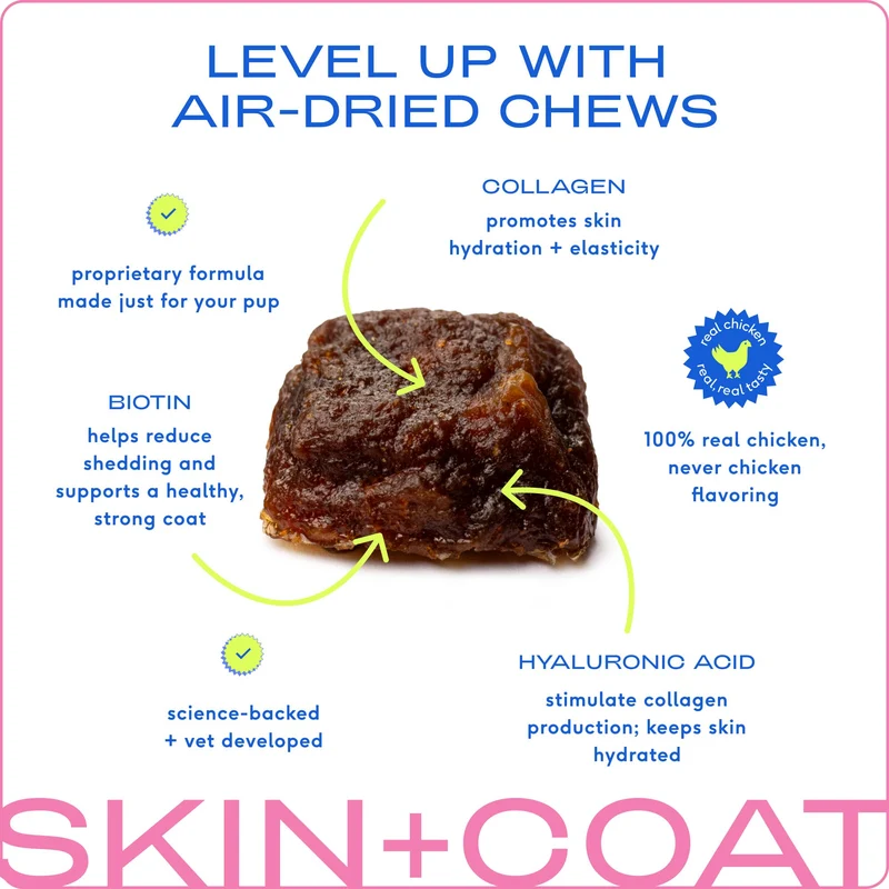 [Self-operated] Native Pet Skin+Coat Freeze-Dried Chewable Canine Skin and Coat Care Products (30 tablets) for Shiny Coat, Moisturizing, Anti-Itch, and Nutritional Supplementation.