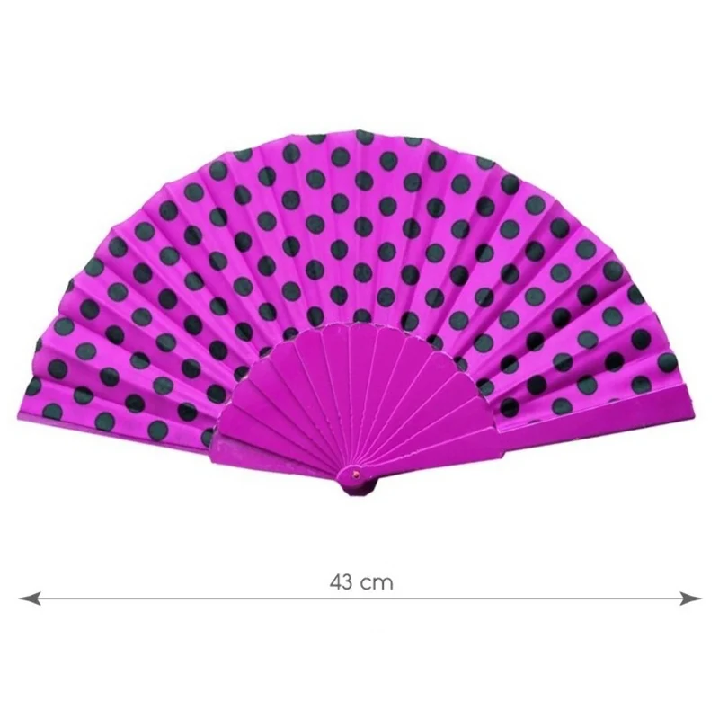 Fuchsia-Schwarz Flamenco-Fächer