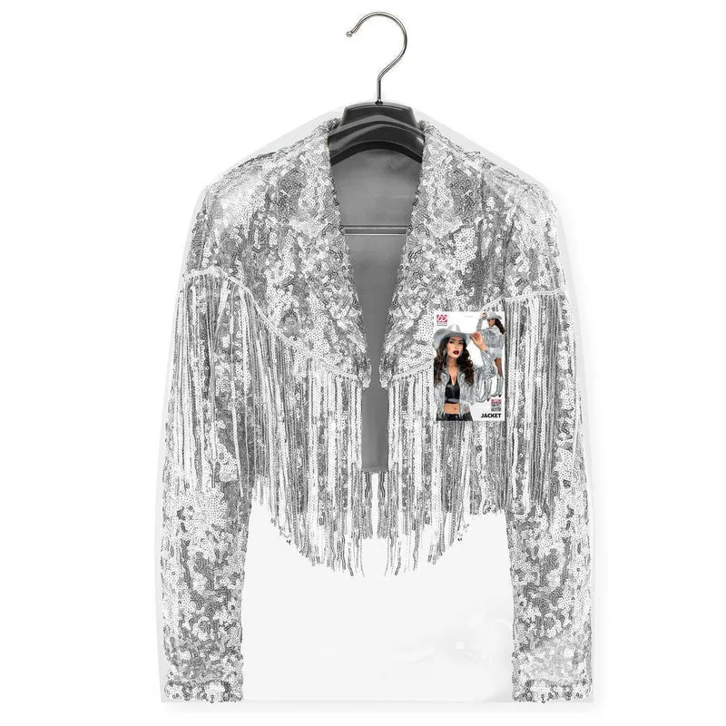 Silberne Festival-Paillettenjacke