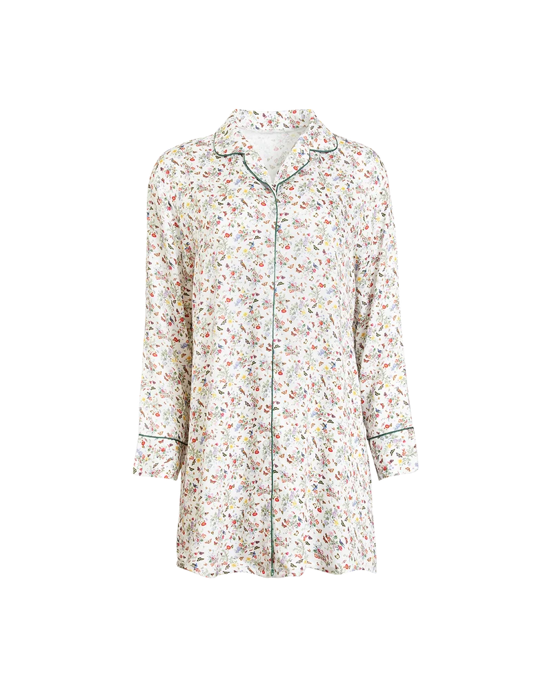 Fruity Floral Cream Night Shirt