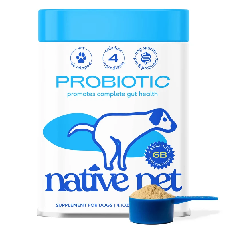 [Self-operated] Native Pet Dog Probiotics + Prebiotic Powder, Sensitive Digestive Health Nutritional Powder, 30 scoops