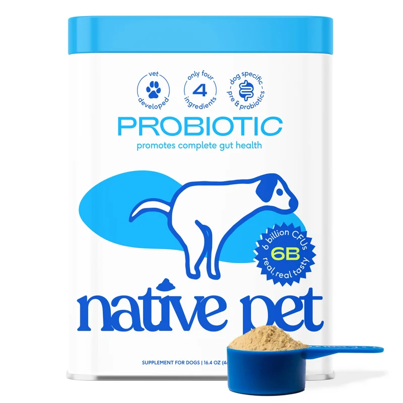 [Self-operated] Native Pet Dog Probiotics + Prebiotic Powder, Sensitive Digestive Health Nutritional Powder, 30 scoops