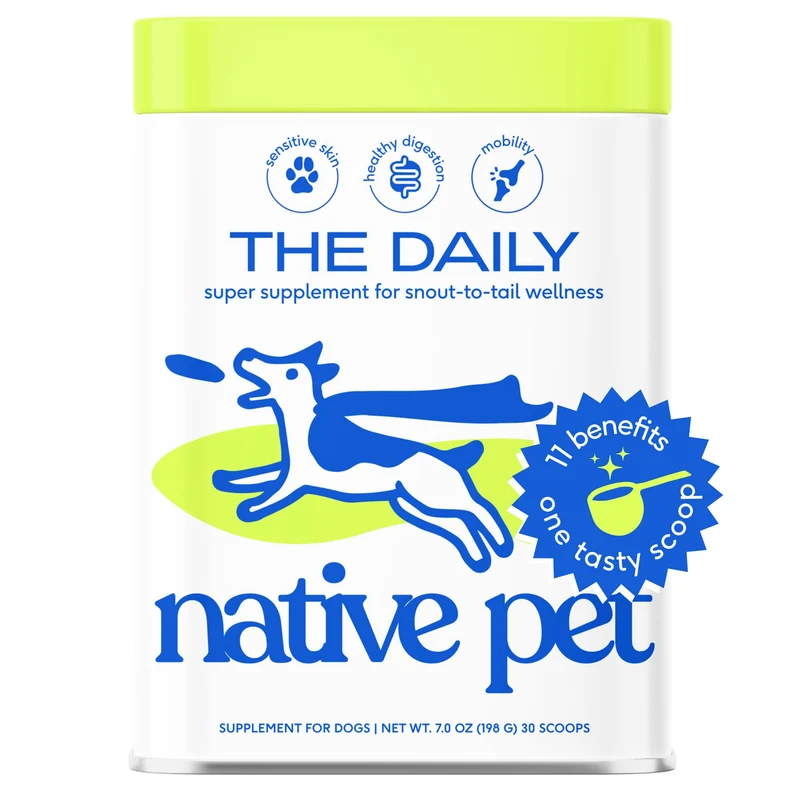 [Self-operated] Native Pet The Daily 11-in-1 Multivitamin Powder for Dogs of All Ages, Daily Multivitamin Supplement, 30 scoops