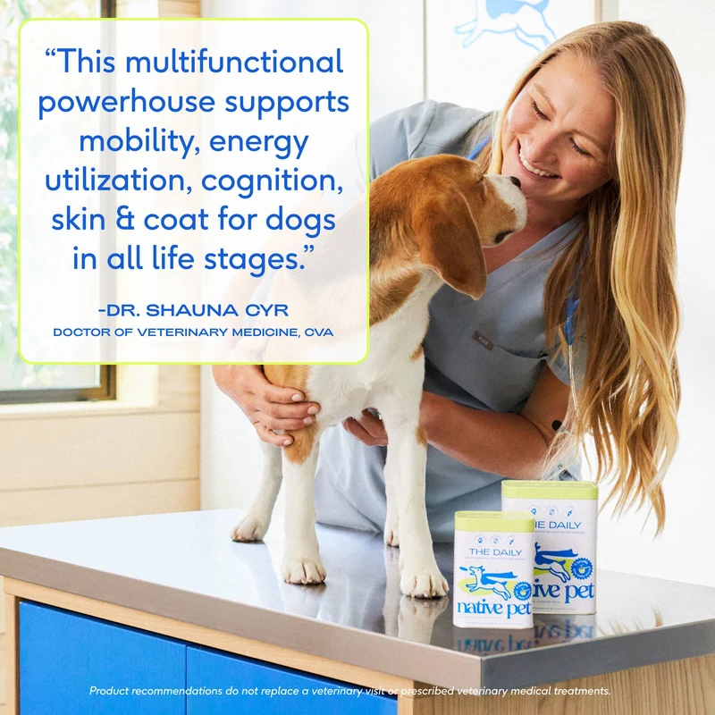 [Self-operated] Native Pet The Daily 11-in-1 Multivitamin Powder for Dogs of All Ages, Daily Multivitamin Supplement, 30 scoops