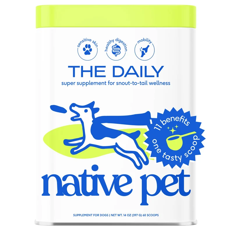 [Self-operated] Native Pet The Daily 11-in-1 Multivitamin Powder for Dogs of All Ages, Daily Multivitamin Supplement, 30 scoops