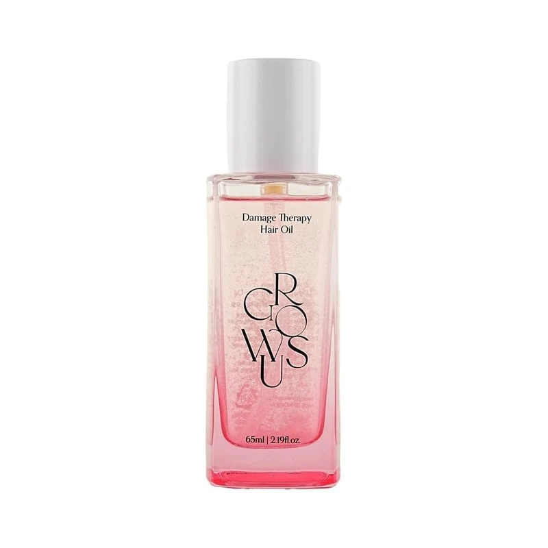 [Self-operated] GROWUS Korean Damage Repair Hair Oil, Amino Acid Collagen 65ml - Reduces UV Damage, Nourishes Damaged Hair, Rose Musk Scent, Leaves Hair Styleded and Shiny.