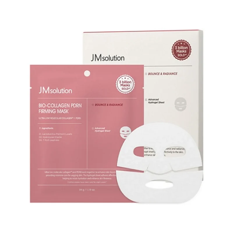 [Self-operated] JM SOLUTION Korean Bio-Collagen PDRN Firming Hydrogel Mask (4-pack): Firming, Anti-aging, Barrier Repair, Stabilizing, Brightening, Rejuvenating, Deeply Moisturizing, Makeup Base Emergency Treatment