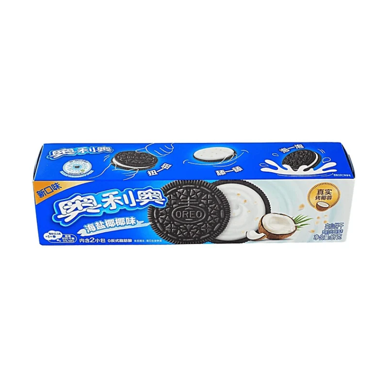 [Self-operated] Oreo Sandwich Cookies (Mainland China Version) Sea Salt Coconut Flavor 87g Real Toasted Coconut Flakes Breakfast Snack Office Treat
