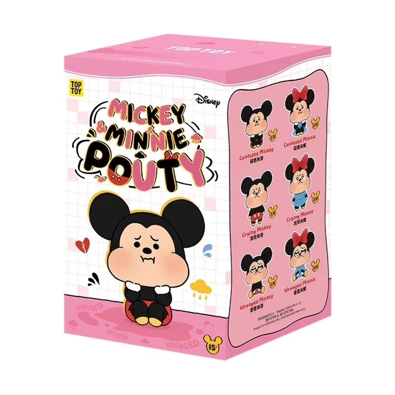 [Self-operated] China TOPTOY Disney Mickey and Minnie Sad Baba Series Vinyl Plush Blind Box, 1 box, random shipping, emotional figurine, ornament, birthday gift, collectible blind box.