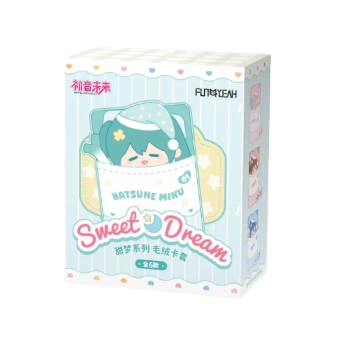 [Self-operated] China FUN4YEAH Hatsune Miku Sweet Dream Series Plush Card Holder Keychain Blind Box (1 piece, random shipping) - Doll Keychain Card Holder Bag Charm Keychain Gift Souvenir