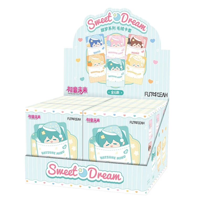 [Self-operated] China FUN4YEAH Hatsune Miku Sweet Dream Series Plush Card Holder Keychain Blind Box (1 piece, random shipping) - Doll Keychain Card Holder Bag Charm Keychain Gift Souvenir