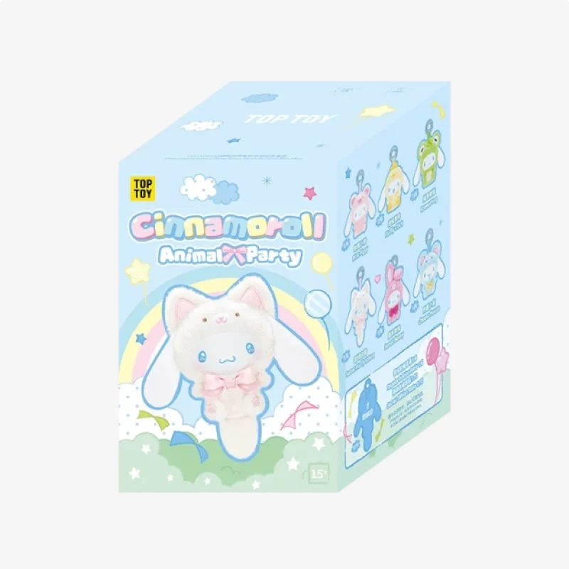 [Self-operated] TOPTOY Cinnamoroll Animal Party Series Vinyl Plush Blind Box (1 box, random shipping) - Figurine, Ornament, Birthday Gift, Collectible Blind Box