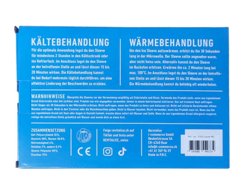 REVITALICE Sleeve, Kühl- und Wärmepack, Grösse XL