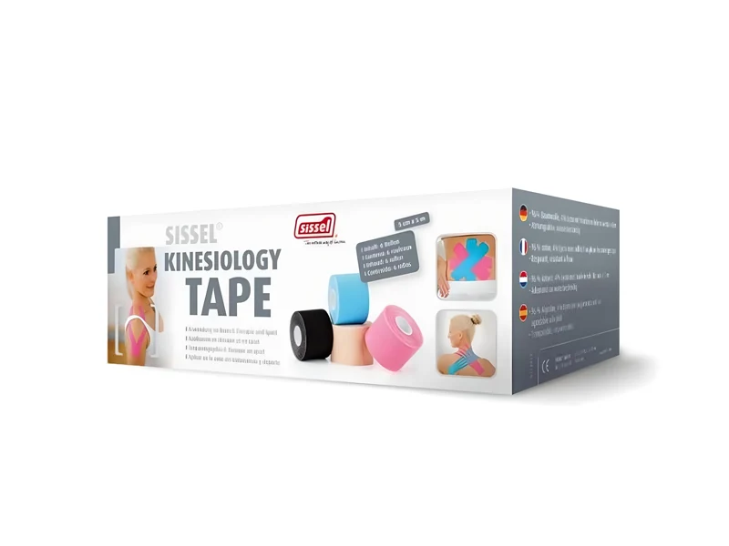 SISSEL Kinesiology Tape, schwarz, 5 cm x 5 m, 6 Stück
