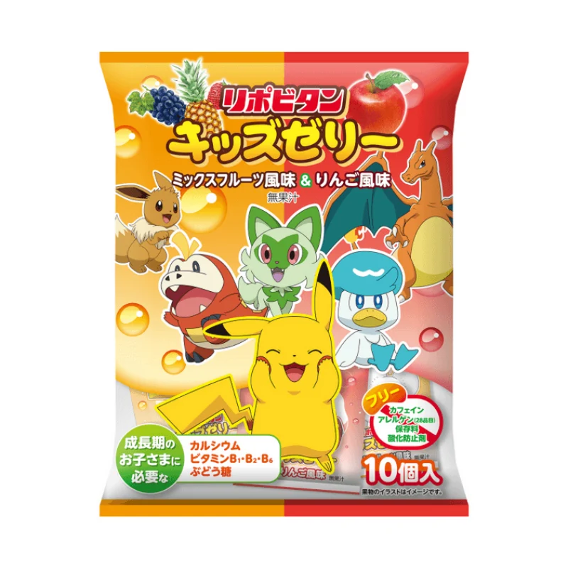 [Self-operated] TAISHO Japan Additive-Free, Preservative-Free Bite-Style Jelly Mixed Fruit & Apple Flavors, 10 Pieces
