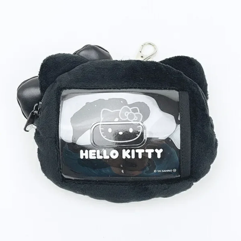 [Self-operated] Japanese Sanrio plush storage bag, HELLO KITTY glossy PU leather, large bow, 1 piece, small coin purse pendant, bag charm, keychain.