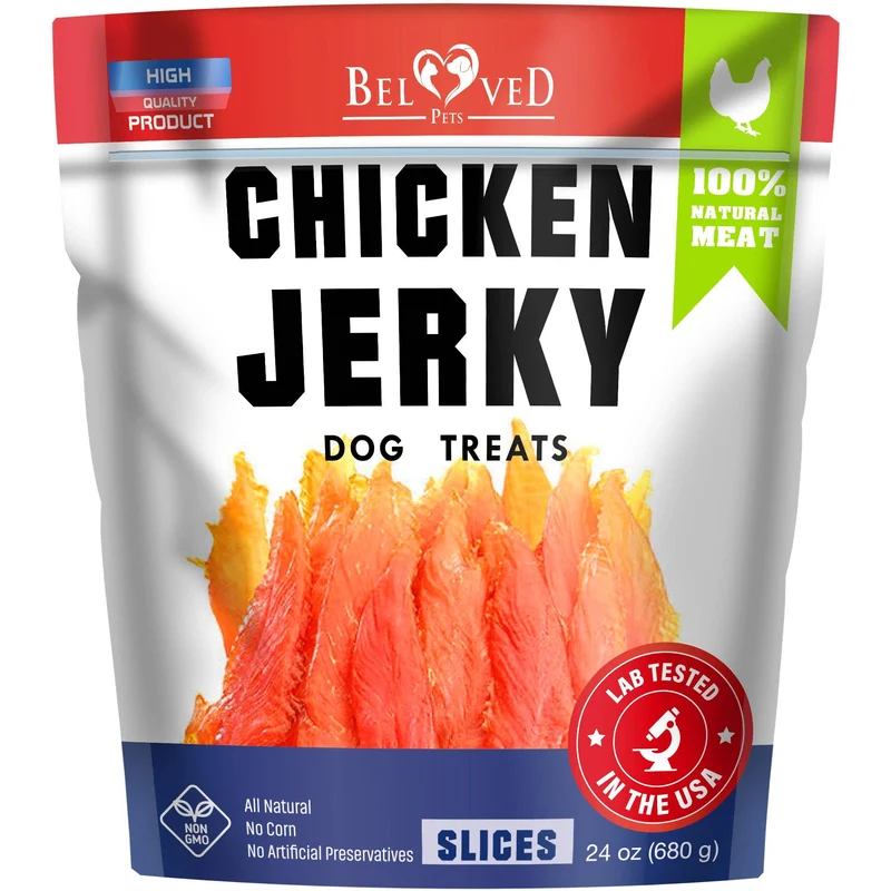 [Self-operated] Beloved Pets Dog Treats Chicken Jerky Slices 24 Oz 680g Human Food Grade Grain-Free Meat Treats Pure Natural High Protein Meat Strips