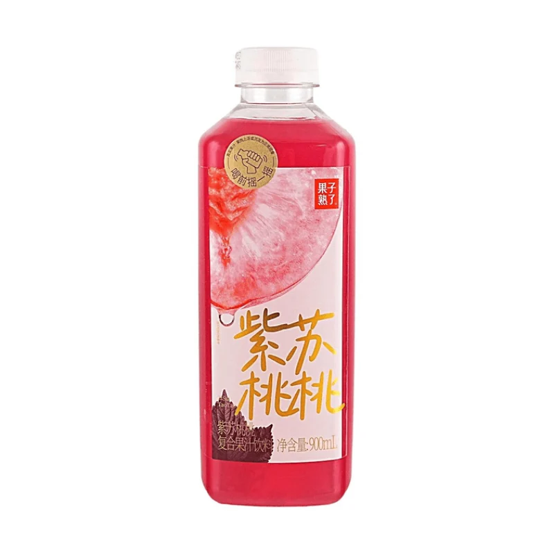 [Self-operated] Chinese Fruit Ripe Perilla Peach Mixed Fruit Juice Beverage 900ml - Rich Fruity Aroma, Refreshing and Pleasant, Large Bottle for Sharing, Perfect for Parties