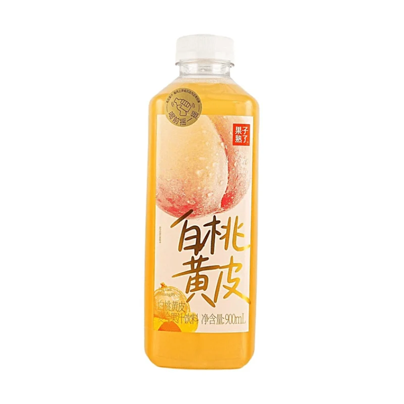 [Self-operated] Ripe Chinese Fruit White Peach and Yellow Peel Mixed Fruit Juice Beverage 900ml - Rich Fruity Aroma, Refreshing and Pleasant, Large Bottle, Perfect for Sharing and Parties