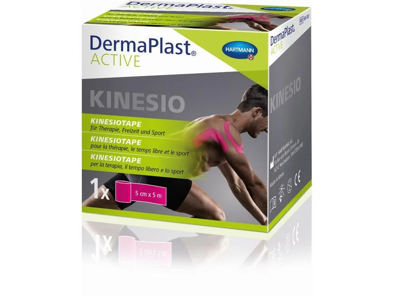 DermaPlast Active Kinesiotape, pink, 5 cm x 5 m, 1 Stück