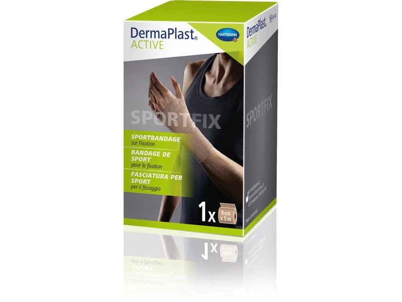 DermaPlast Active Sportfix, Sportbandage, beige, 8 cm x 5 m, 1 Stück