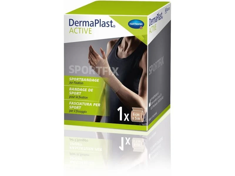 DermaPlast Active Sportfix, Sportbandage, beige, 6 cm x 5 m, 1 Stück