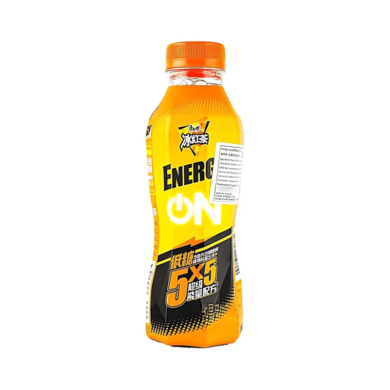 [Self-operated] Master Kong Low Sugar Energy Iced Black Tea 420ml (5x Natural Caffeine) Fruit Flavored Tea Beverage