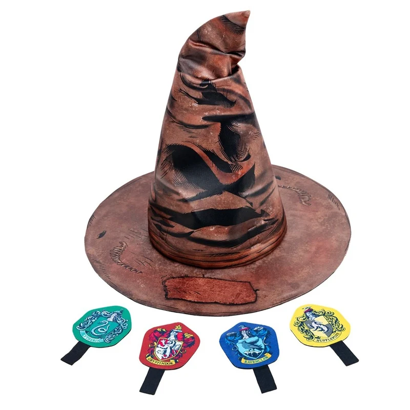 Harry Potter™ Hut mit 4 Abzeichen