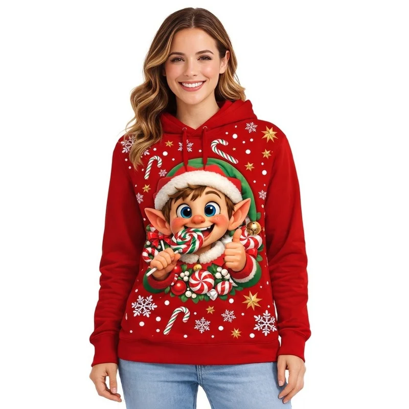 Sweatshirt Weihnachtself für Damen