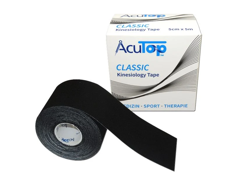 AcuTop Classic Kinesiology Tape, schwarz, 5 cm x 5 m, 1 Stück