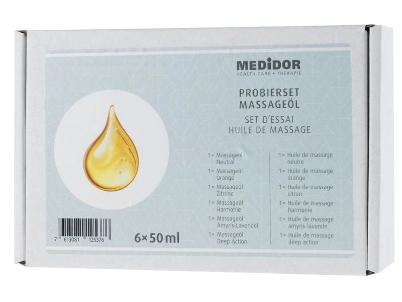 MEDiDOR Probierset Massageöle, 6 x 50 ml