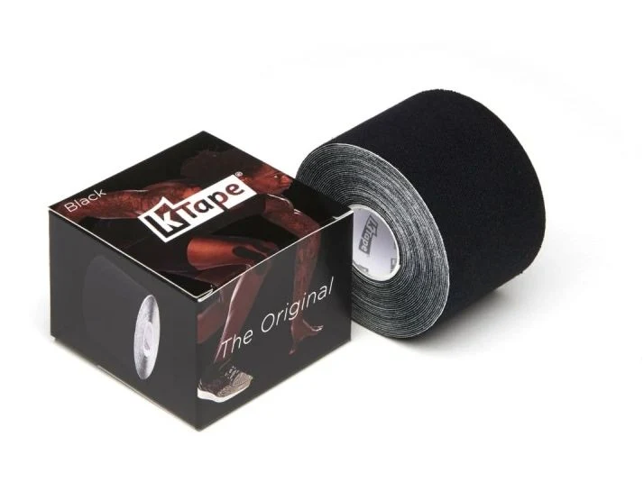 K-Tape Kinesiology Tape, schwarz, 5 cm x 5 m, 1 Stück
