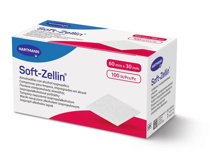 Hartmann Soft-Zellin Alkoholtupfer, 3 x 6 cm, 100 Stück