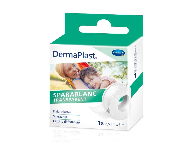 DermaPlast Fixierpflaster Sparablanc transparent, 2.5 cm x 5 m, 1 Stück