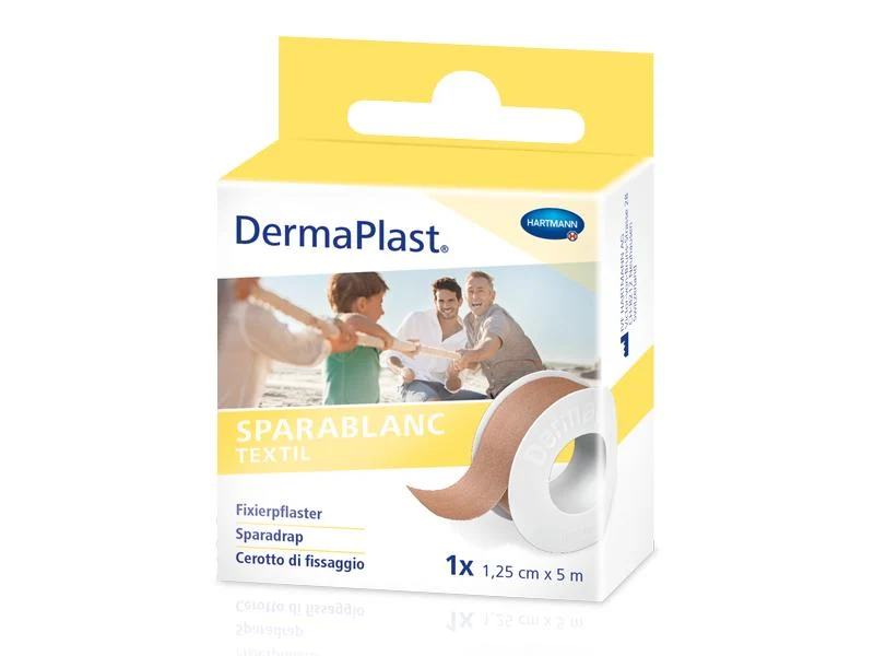 DermaPlast Fixierpflaster Sparablanc Textil, 1.25 cm x 5 m, 1 Stück