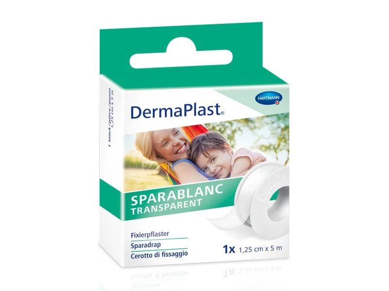 DermaPlast Fixierpflaster Sparablanc transparent, 1.25 cm x 5 m, 1 Stück