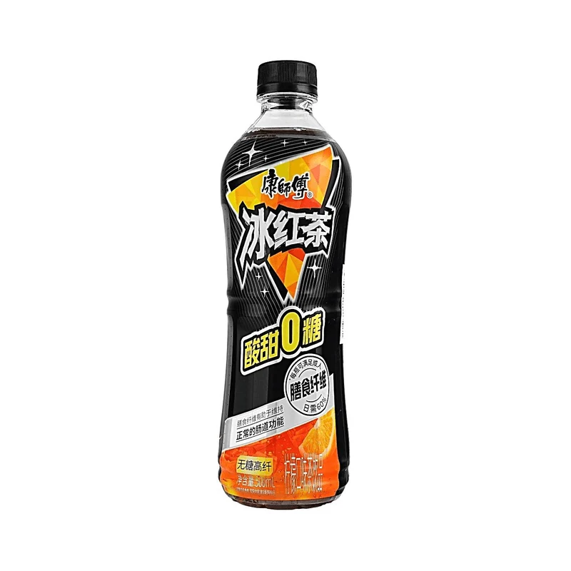 [Self-operated] Master Kong Sugar-Free High-Fiber Iced Black Tea Lemon Flavored Beverage 500ml (China) - Rich in Dietary Fiber and Sugar-Free Iced Black Tea