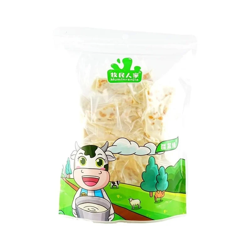 [Self-operated] China Herdsmen's Family Layered Milk Skin, Peach Flavor, 500g, Dairy Products, Milk Skin, Yogurt Curds, Cheese Cubes, Snacks