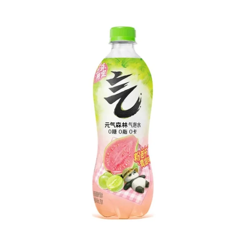 [Self-operated] Genki Forest Guava Green Flavored Limited Edition 480ml (0 Sugar, 0 Fat, 0 Calories) Sparkling Water Beverage