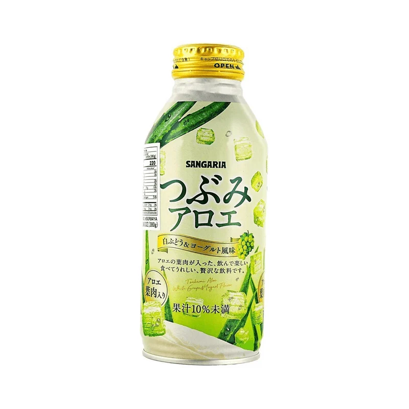 [Self-operated] SANGARIA White Grape Probiotic Flavored Aloe Vera Drink 380g (Japan) - Large Fruit Pieces Juice Drink for Afternoon Tea
