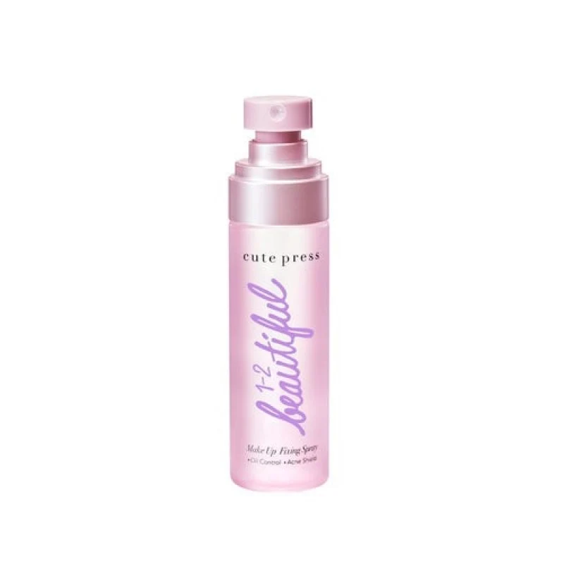 [Self-operated] Cute Press Thailand Oil Control & Acne Treatment Setting Spray 60ml, 12-hour long-lasting oil control, acne treatment, repair, makeup locking, 3-in-1 setting spray, matte finish.
