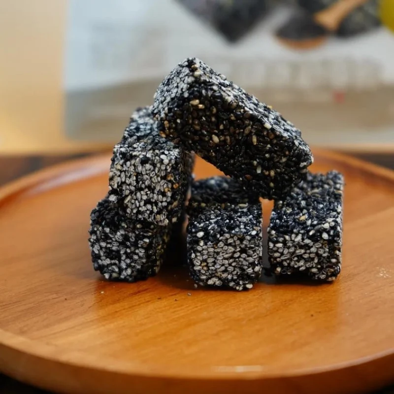 [Self-operated] BESTORE Sugar-Free Black Sesame Crisps 215g (China) - Contains ≥82% Black Sesame, Crispy and Delicious Afternoon Tea Snack, High in Protein and Dietary Supplements