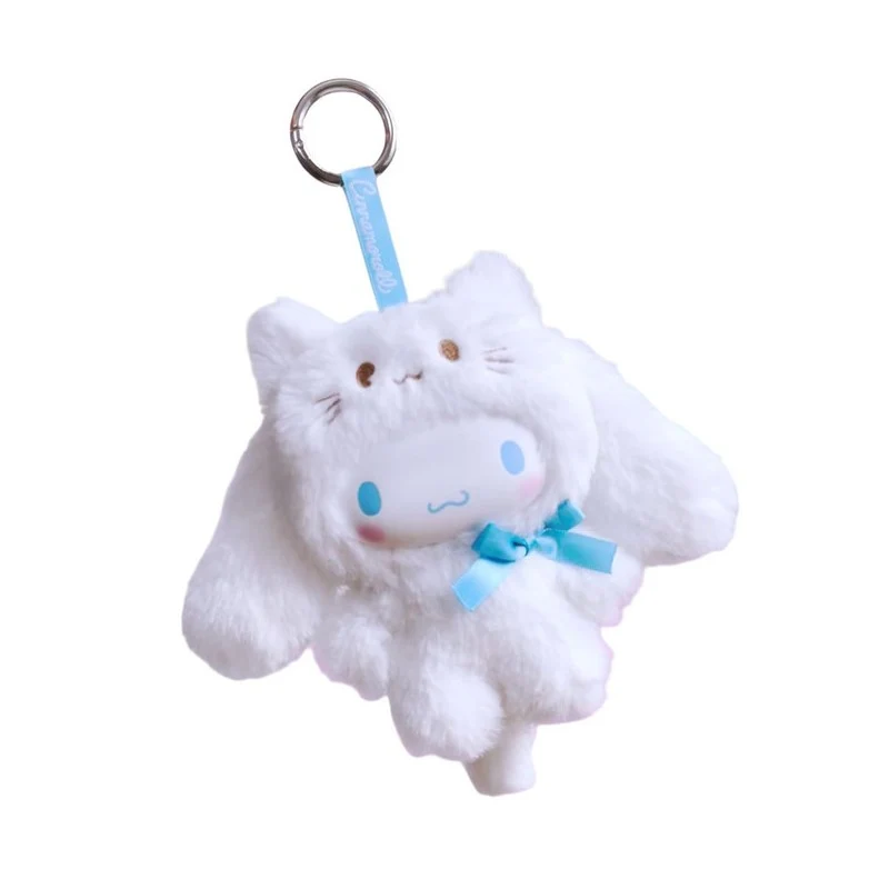 [Self-operated] Sanrio Cat-shaped Plush Keychain (Big Ear Dog) - 1 piece, car pendant, bag charm, keychain