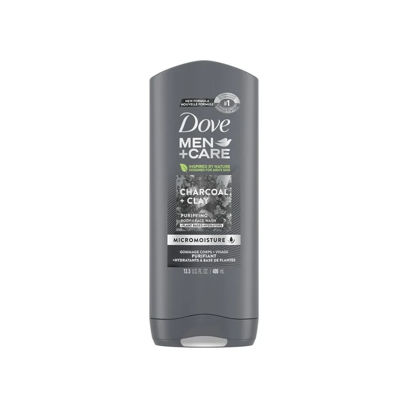 [Self-operated] Unilever Dove Men's 3-in-1 Shampoo & Body Wash, Deep Cleansing, 400ml (UK) - Gentle Cleansing and Long-Lasting Moisturizing