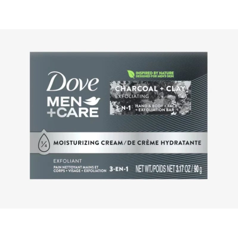 [Self-operated] Unilever Dove Men+Care 3-in-1 Multi-functional Exfoliating Soap (90g) - Suitable for Hand, Body, Face Cleansing and Shaving