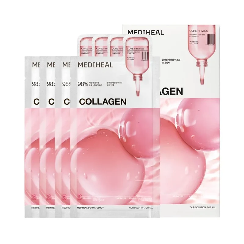 [Self-operated] Korean MEDIHEAL Collagen Firming Series Facial Mask (4-pack) - Firming, Elastic, Anti-aging, Hydrating and Moisturizing