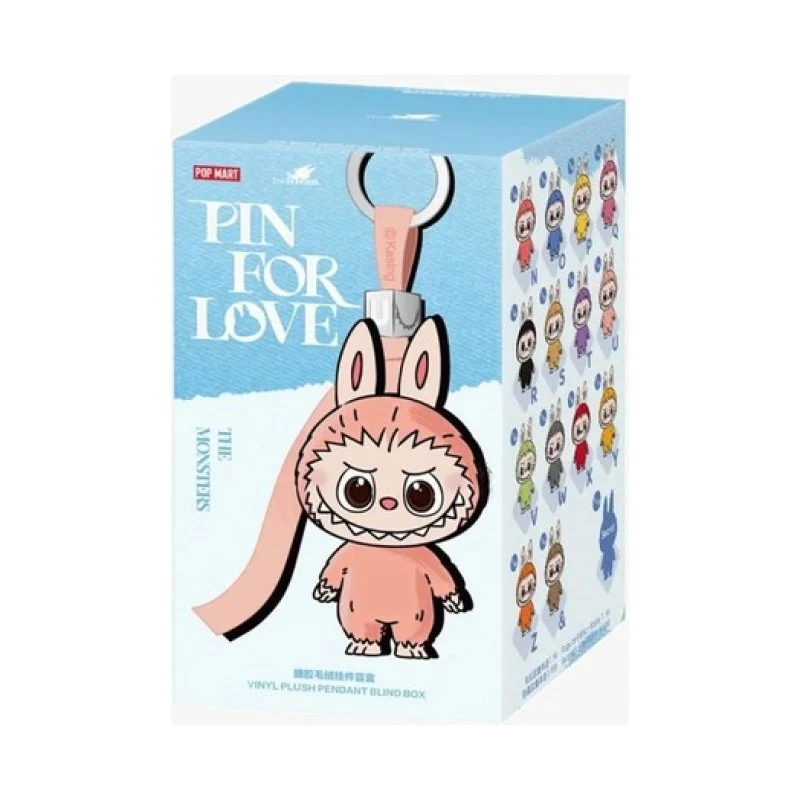 [Self-operated] POP ​​MART Labubu Series PIN FOR LOVE Heart Code Vinyl Plush Keychain Blind Box NZ 1 piece, random shipping, cute ornament, doll, gift, blind box, birthday gift, plush toy