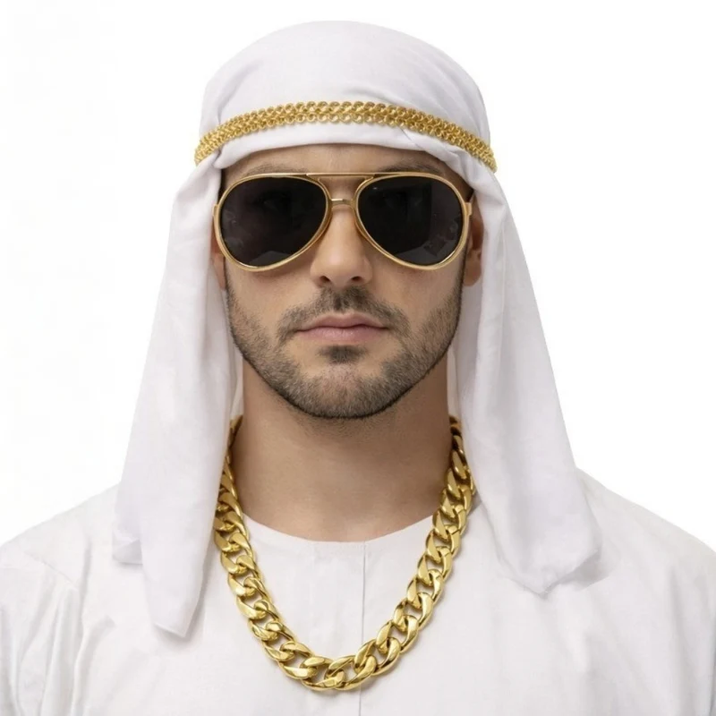 Goldenes arabisches Scheich-Set