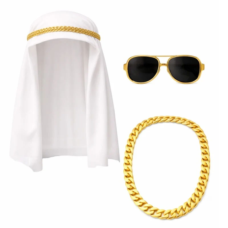Goldenes arabisches Scheich-Set